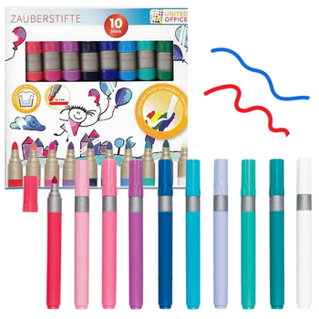 NIEBIESKI ZESTAW MAGICZNYCH PISAKÓW ŚCIERALNYCH 10 SZT.