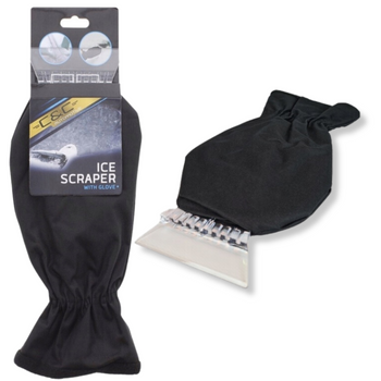 SKROBACZKA DO SZYB Z RĘKAWICĄ CZARNA