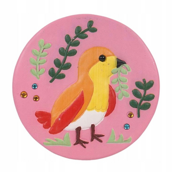 DEKORACJA BETONOWA OKRĄGŁA PTASZEK