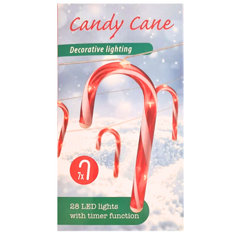 BIAŁO CZERWONE CUKIERKI ŚWIATEŁKA LED