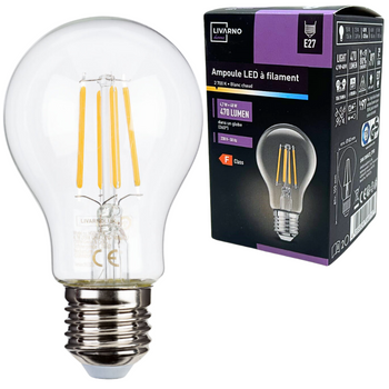 LIVARNO ŻARÓWKA E27 470 LUMEN 2700K  FILAMENTOWA