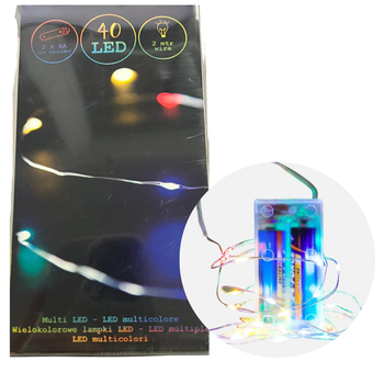 ZESTAW OŚWIETLENIOWY 40LED 2M MULTICOLOR