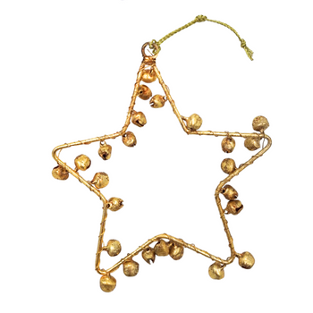 OZDOBA W KSZTAŁCIE GWIAZDKI Z DZWONKAMI