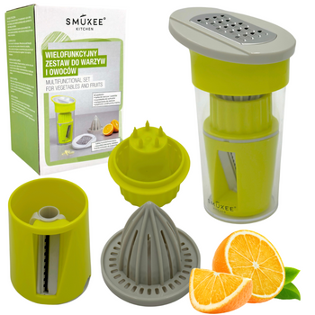 WIELOFUNKCYJNY ZESTAW DO WARZYW I OWOCÓW  ZIELONY SMUKEE KITCHEN