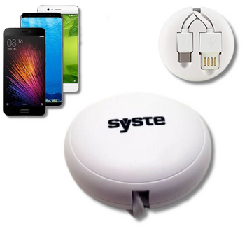 SYSTE ZWIJANY PRZEWÓD USB - MIKRO USB BIAŁY