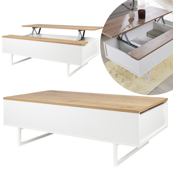 [OUTLET] LIVARNO HOME STOLIK KAWOWY MADRID Z REGULACJĄ WYSOKOŚCI OK. 110 X 58 X 37,5 CM