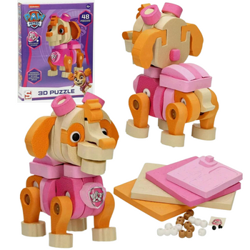 PSI PATROL PUZZLE KLOCKI 3D SKYE 48 elementów NA PREZENT dla dziewczynki