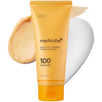 MEDICUBE 100 KOJIC ACID TURMERIC TONING CLEANSER 120G