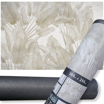 FOTOTAPETA XXL W TUBIE 360X255 - LIŚCIE DWUTONOWE