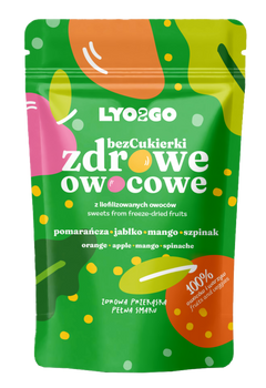 BEZCUKIERKI ZDROWE OWOCOWE - ZIELONE - 12G