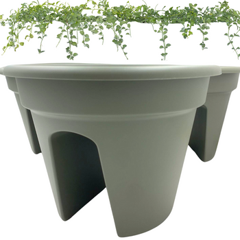 DONICA BALKONOWA NA BALUSTRADĘ 30CM OKRĄGŁA ZIELONA