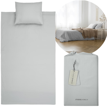 100% BAWEŁNA PERKALOWA  T-300 KOMPLET POŚCIELI 140X220 + 20CM / POSZEWKA 60X70