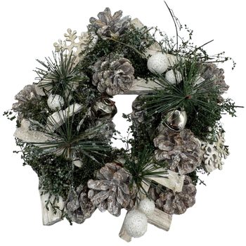 MAŁY WIENIEC ŚWIATECZNY BIAŁO-ZIELONY