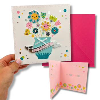 KARTA CONGRATULATIONS WESOŁE KWIATKI