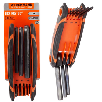 SKŁADANY ZESTAW KLUCZY IMBUSOWYCH HEX WERCKMANN