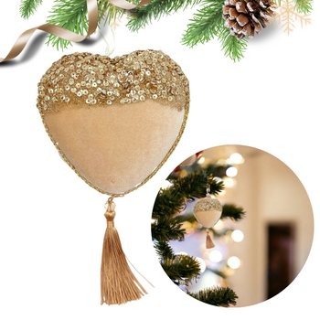 SERCE BEŻOWE Z FRĘDZLEM