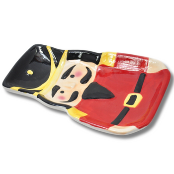 Dekoracyjny talerz świąteczny DZIADEK DO ORZECHÓW CZERWONY