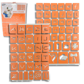 SZABLON POMARAŃCZOWY LITERY