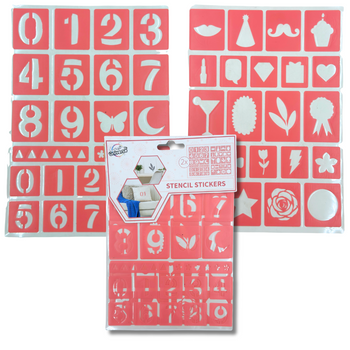 SZABLON RÓŻOWY CYFRY I KSZTAŁTY