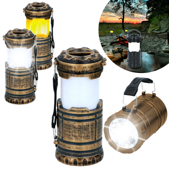 GRUNDIG LATARNIA LED ZŁOTA