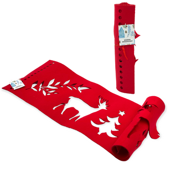 BIEŻNIK ŚWIĄTECZNY CZERWONY XFM534-8