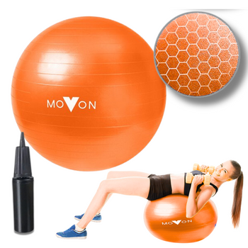 PIŁKA FITNESS 55CM POMARAŃCZOWA