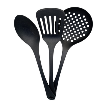 ZESTAW PRZYBORÓW KUCHENNYCH 3SZT CZARNE HOME