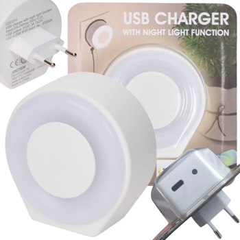 LAMPKA NOCNA Z ŁADOWARKĄ USB-C