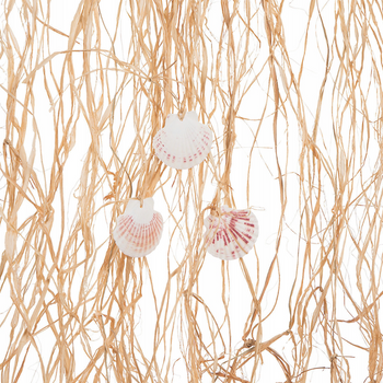 OZDOBA ŚCIENNA TRAWA MORSKA Z MUSZELKAMI