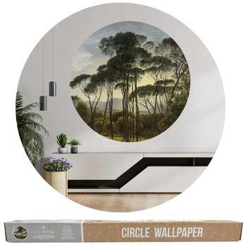 FOTOTAPETA OKRĄGŁA 125CM DRZEWA SAFARI