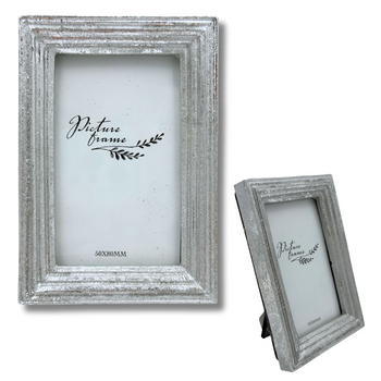 RAMKA NA ZDJĘCIA SREBRNA 7x10cm PASKI