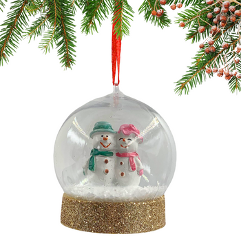 KULA ŚNIEŻNA Z DWOMA BAŁWANKAMI