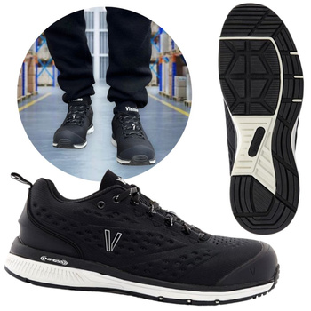 BUTY ROBOCZE Z NOSKIEM S1 CZARNO-SREBRNE R 47 VISMO