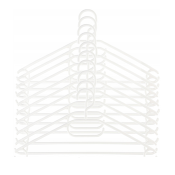 LIVARNO ZESTAW PLASTIKOWYCH WIESZAKÓW 10 SZTUK BIAŁE