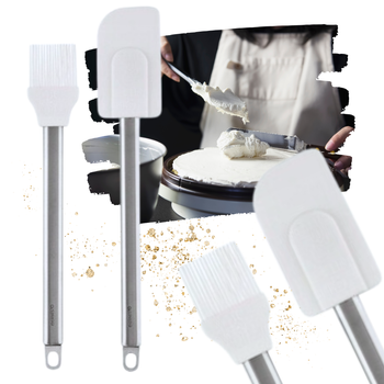 ERNESTO ZESTAW PĘDZEL DO PIECZENIA+ŁOPATKA DO CIASTA 2 ELEMENTY