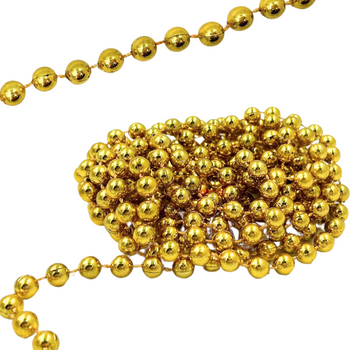 KORALIKI ŁAŃCUCH 270CM ZŁOTE