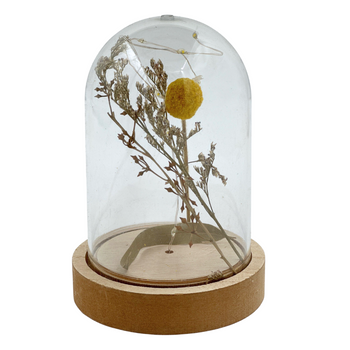 KLOSZ Z KWIATAMI SUSZONYMI ŻÓŁTY