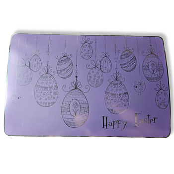 PODKŁADKA NA STÓŁ FIOLETOWA Z PISANKAMI