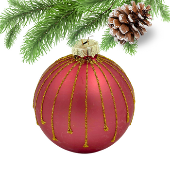 BOMBKA SZKLANA 7CM RÓŻ