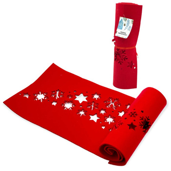 BIEŻNIK ŚWIĄTECZNY CZERWONY XFM534-1