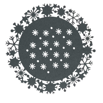 PODKŁADKA ŚWIĄTECZNA SZARA 2SZT. XFM534-16