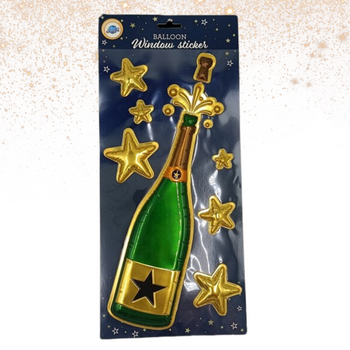NAKLEJKA SAMOLEPKA NA OKNO BUTELKA SZAMPANA