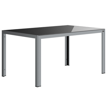 LIVARNO home Aluminiowy stół ogrodowy Houston, 140 x 90 cm, z obracanym blatem