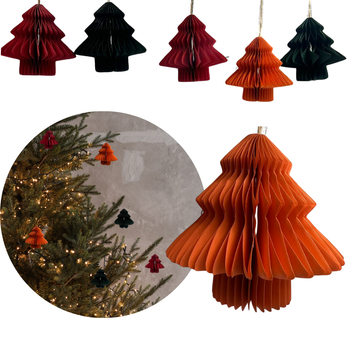 DEKORACJA Z PAPIERU 3D DO POWIESZENIA CHOINKA 5SZT