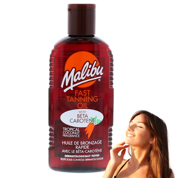 OLEJEK DO OPALANIA MALIBU 200ML FAST TANNING OIL BETA CAROT