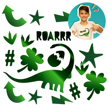 FOLIA DO PRASOWANIA PRASOWANKA GOTOWE WZORY 20x21 ZIELONA