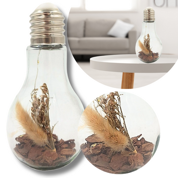 DEKORACJA Z KWIATAMI ŻARÓWKA LED 18CM