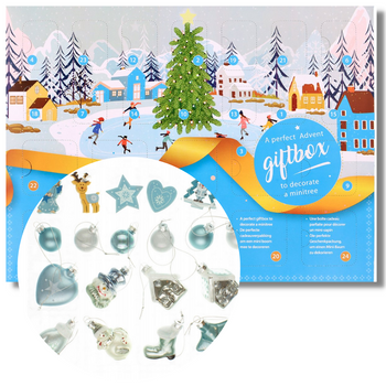 KALENDARZ ADWENTOWY Z BOMBKAMI NIEBIESKI