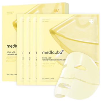 MEDICUBE KOJIC ACID TUMERIC BRIGHTENING GEL MASK 4 X 28G (ŻÓŁTE)