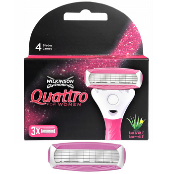 WKŁADY DO MASZYNKI WILKINSON SWORD QUATTRO WOMEN ROSE GOLD BLADES 3'S